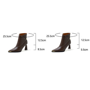 Luxury Leather Pointed Toe Tall Boots