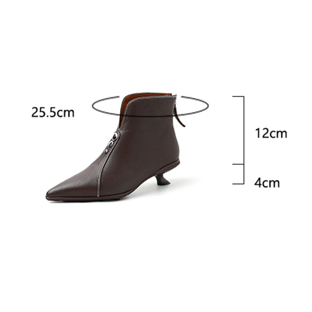 Luxury Leather Pointed Toe Tall Boots