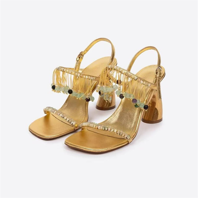 Eldorian Ebonique Croc Pattern Wedge Heels