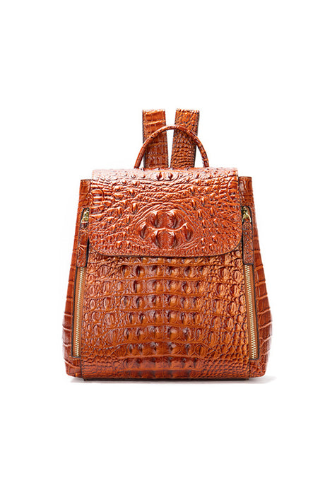 Exotic Chic Croco Texture Women's Fashion Backpack