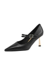 Chic Embossed Pointed Toe Slip-on Pumps