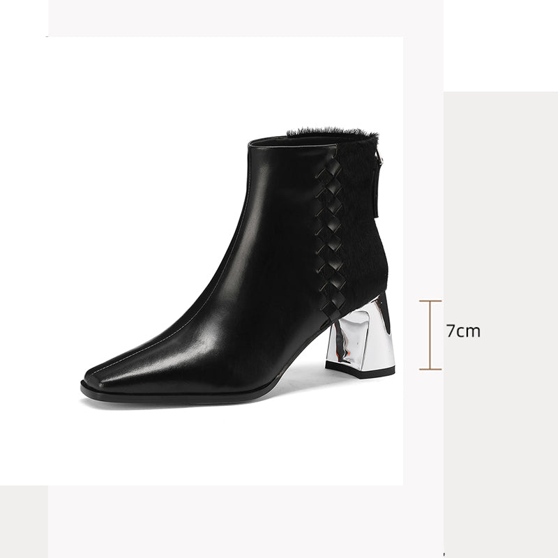 ElegantLuxe Chic Zipper High Heel Boots