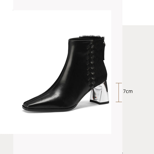 ElegantLuxe Chic Zipper High Heel Boots