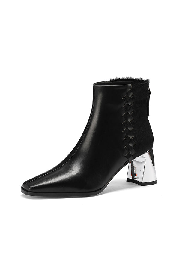 ElegantLuxe Chic Zipper High Heel Boots