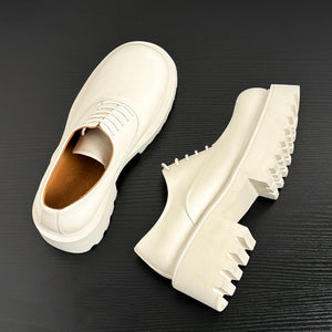 Elegant British Oxford Platform Laces Wedding Shoes