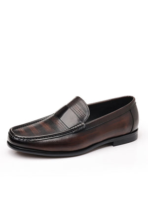 LuxLeather Elegant Genuine Leather Slip On Loafers