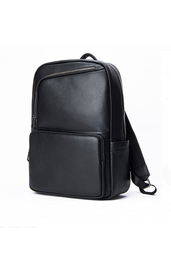 LeatherLux Cowhide Business Travel Backpack