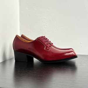 ChicLux Square Toe Lace-Up Dress Shoes