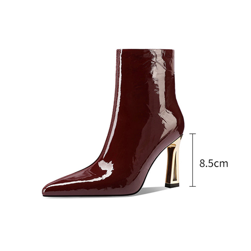 Chic Pointed Toe Zip High Heel Boots