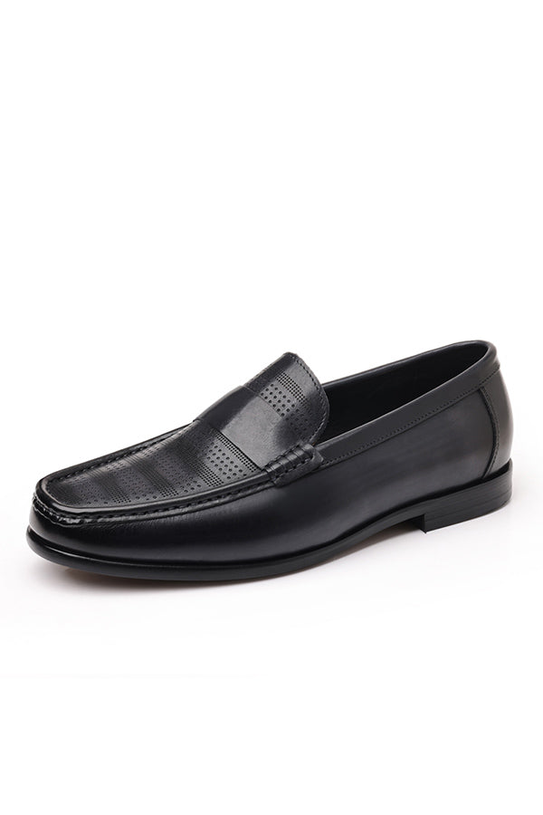 LuxLeather Elegant Genuine Leather Slip On Loafers