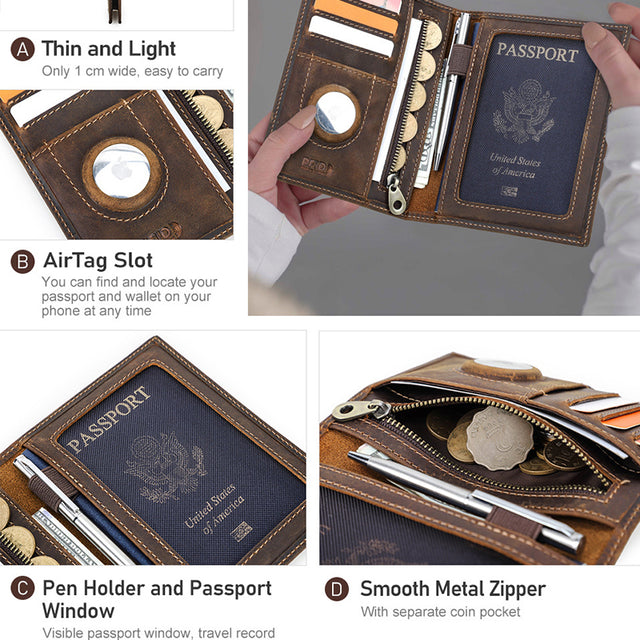 Laquelle Luxe Zipper Passpost Purse