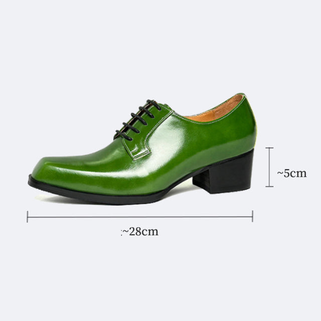 ChicLux Square Toe Lace-Up Dress Shoes