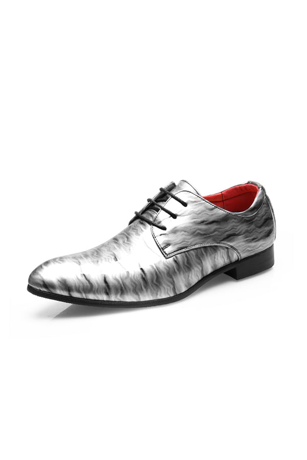 AlliLuxe Lace-Up Leather Derby Shoes