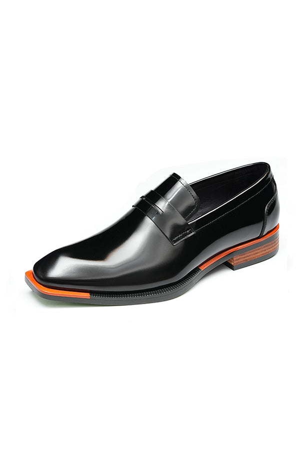 Aurastyle Ebonique Croc Leather Brogues