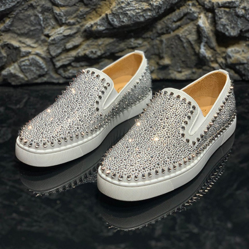 LuxeLeather Exotic Slip On Sneakers