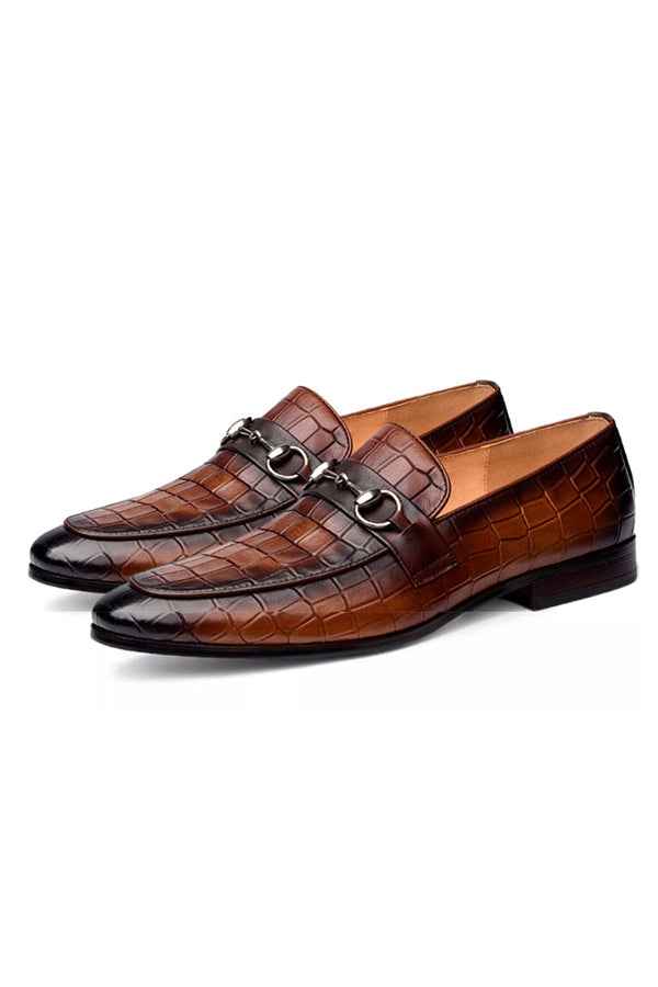 Elegant Round-Toe Cow Leather Loafers