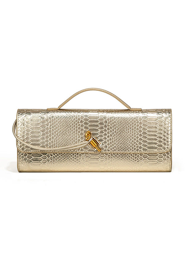 Serpatura Snake Pattern Event Clutch Purse