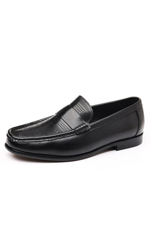 LuxLeather Elegant Genuine Leather Slip On Loafers