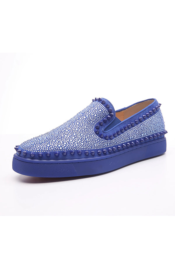 LuxeLeather Exotic Slip On Sneakers