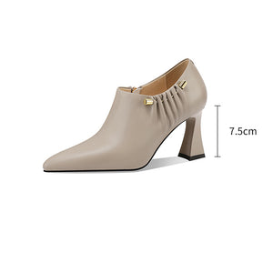 AlliLuxe Classic Pointed Toe Elegant Heel Shoes