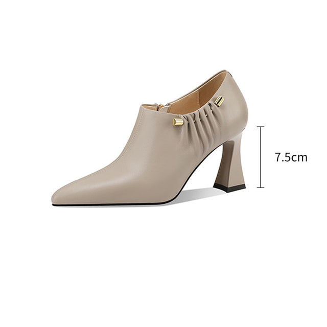 AlliLuxe Classic Pointed Toe Elegant Heel Shoes