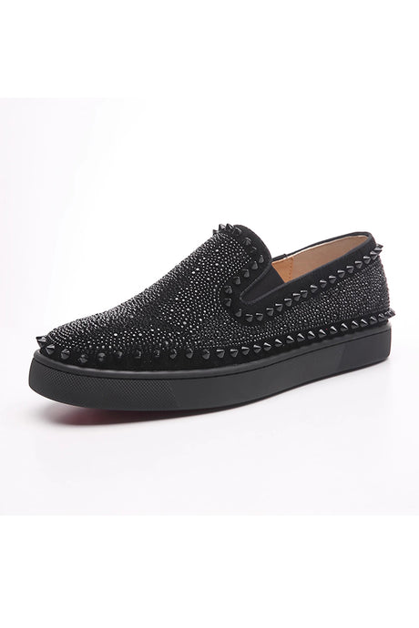 LuxeLeather Exotic Slip On Sneakers