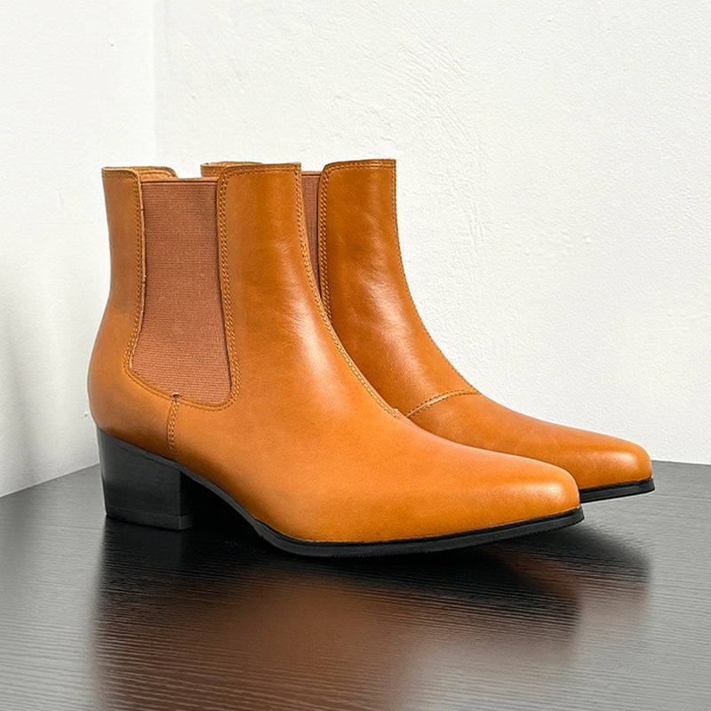 LuxLeather Slip On  Ankle Boots