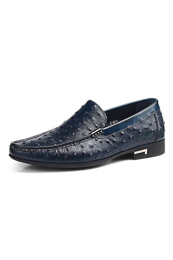 AlliLux Exotic Leather Slip-On Casual Loafers