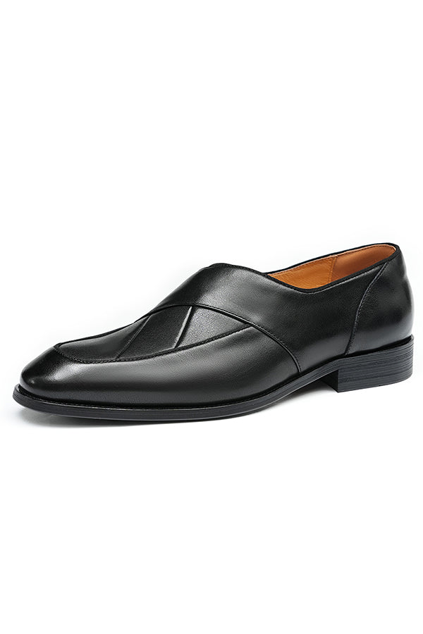 Celestova Elegance Leather Slip Loafers