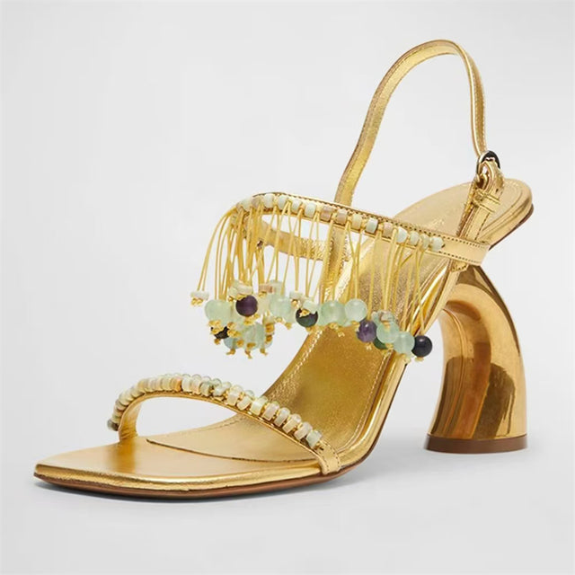 Eldorian Ebonique Croc Pattern Wedge Heels