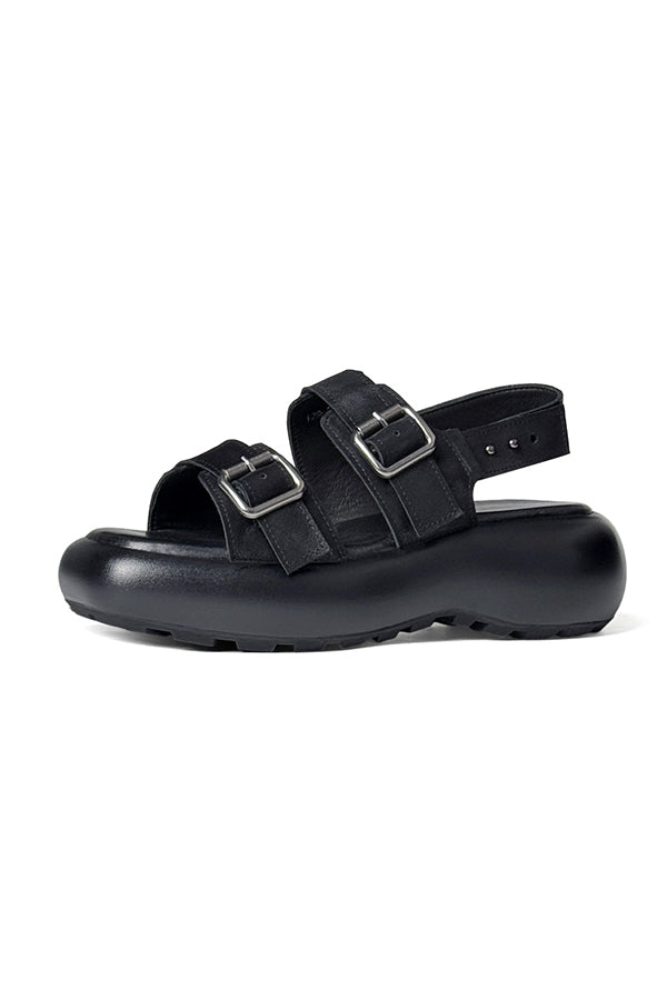 Exoticade Chic Buckle Leather Sandals