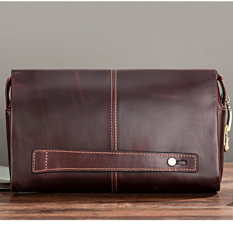 CowLuxe Stylish Leather Men's Organizer Bag