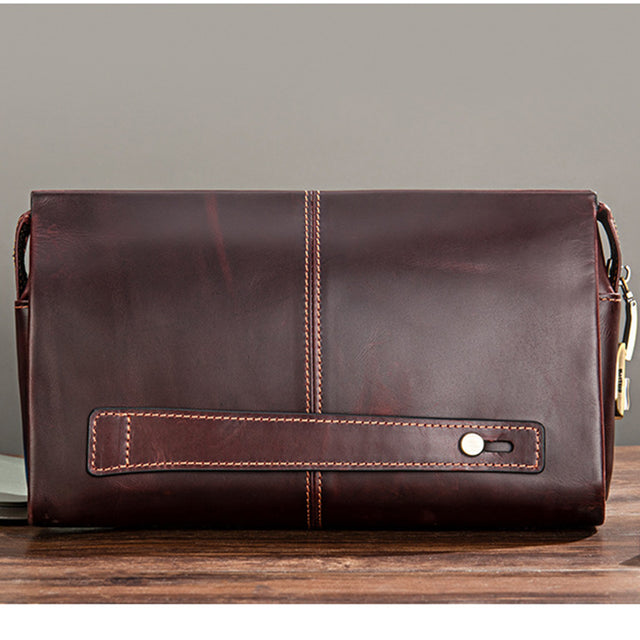 CowLuxe Stylish Leather Men's Organizer Bag