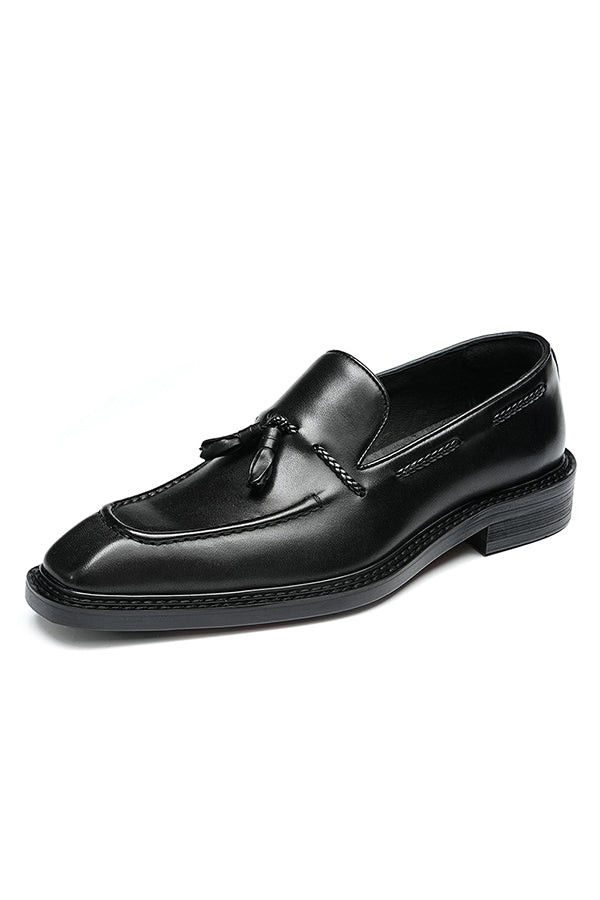 Granderie Ebonique Croc Square Toe Brogues