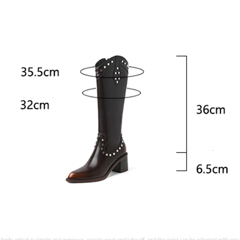 LavishLeather Glamorous High-Cylinder Boots