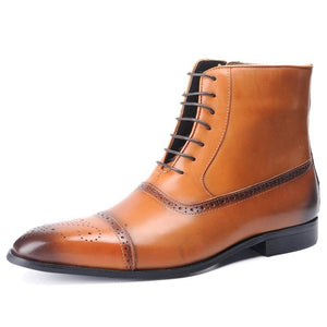 LaceLux Exotic Lace-Up High Bullock Boots
