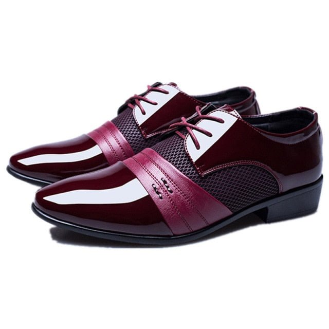 LaceLux Exotic Pointed Toe Oxford Dress Shoes