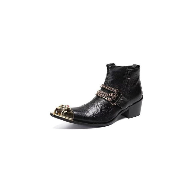 LeatherLux Exotic Ankle Boots