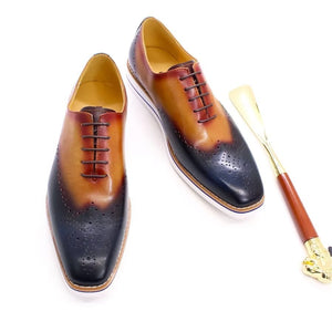 LeatherLux Modish Hand-Painted Casual Shoes