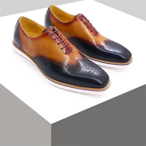 LeatherLux Modish Hand-Painted Casual Shoes