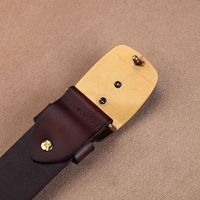 Lioness Chic Exotic Leather Alloy Belt