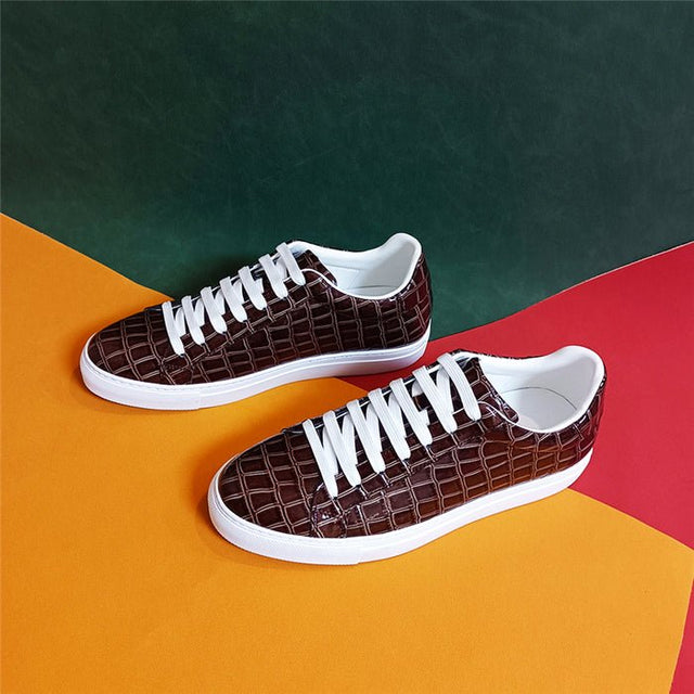 Lux Leather Lace Up Platform Sneakers - FINAL SALE