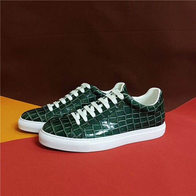 Lux Leather Lace-up Platform Sneakers