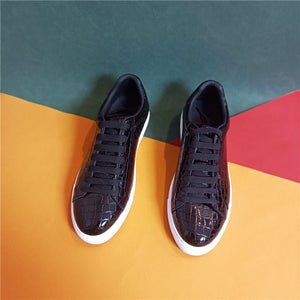 Lux Leather Lace-up Platform Sneakers