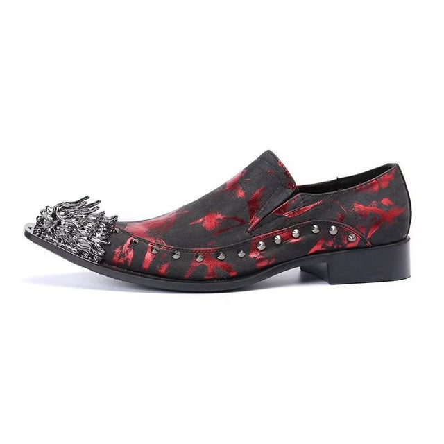 Luxe Exotic Genuine Leather Pointed Toe Slip-ons