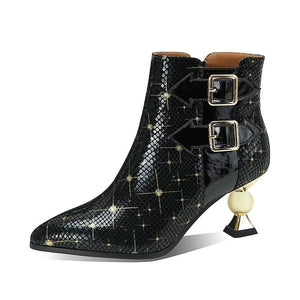 Luxe Exotic Plush Winter Ankle Boots
