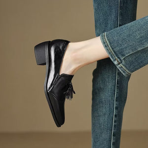 Luxe Genuine Leather Classic Heeled Shoes
