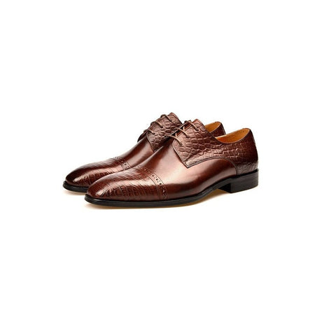 LuxeCroco Exotic Lace-Up Brogue Shoes
