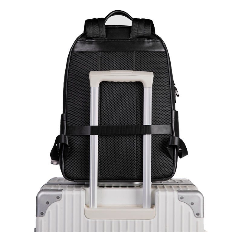 LuxCro Leather Laptop Travel Backpack