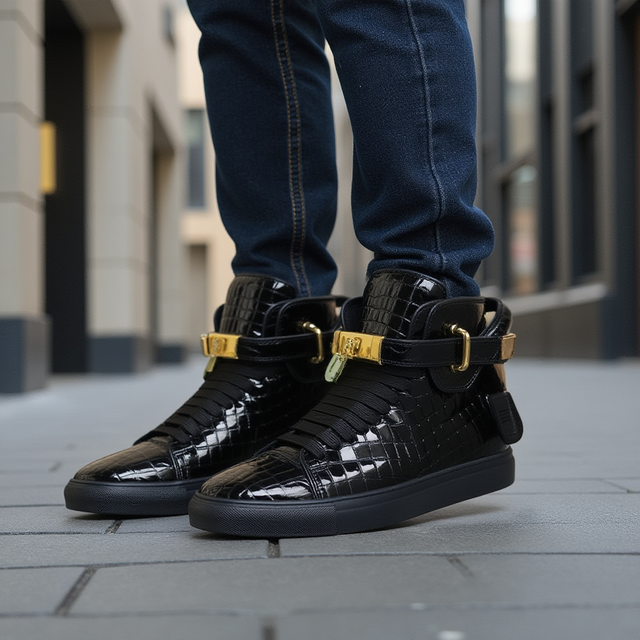 Sovereign High-Top – Black Croc